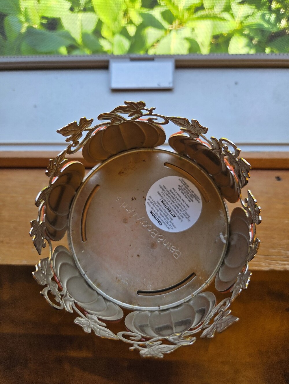 🎈2/$15 Pumpkin Metal Candle Holder — Orange Decorative Home Accent - Picture 3 of 4